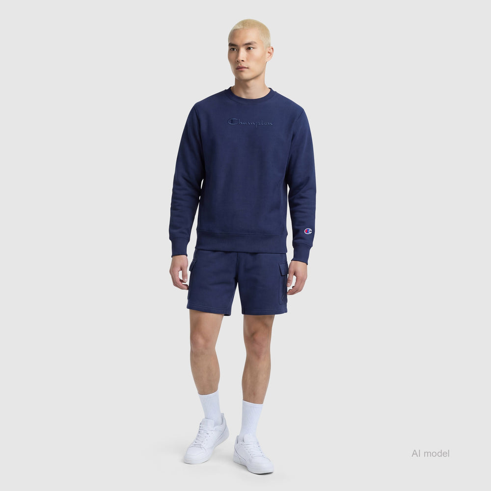 Champion 8" Fleece Cargo Short - Blue Depth