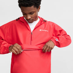 Champion Stadium Packable Jacket, Script Logo - Tango Red