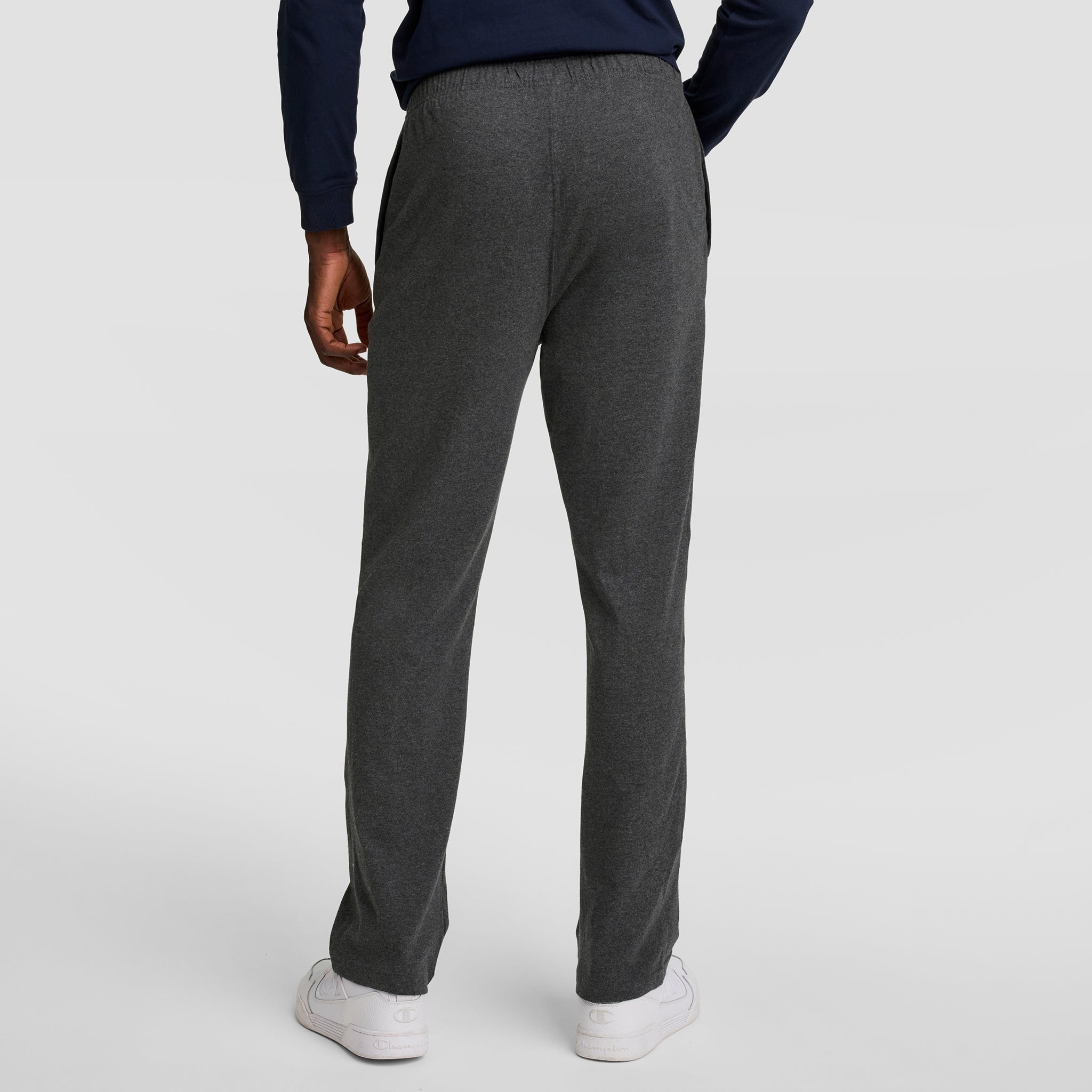 Champion Lightweight Lounge Pants, Open Hem - Granite Heather