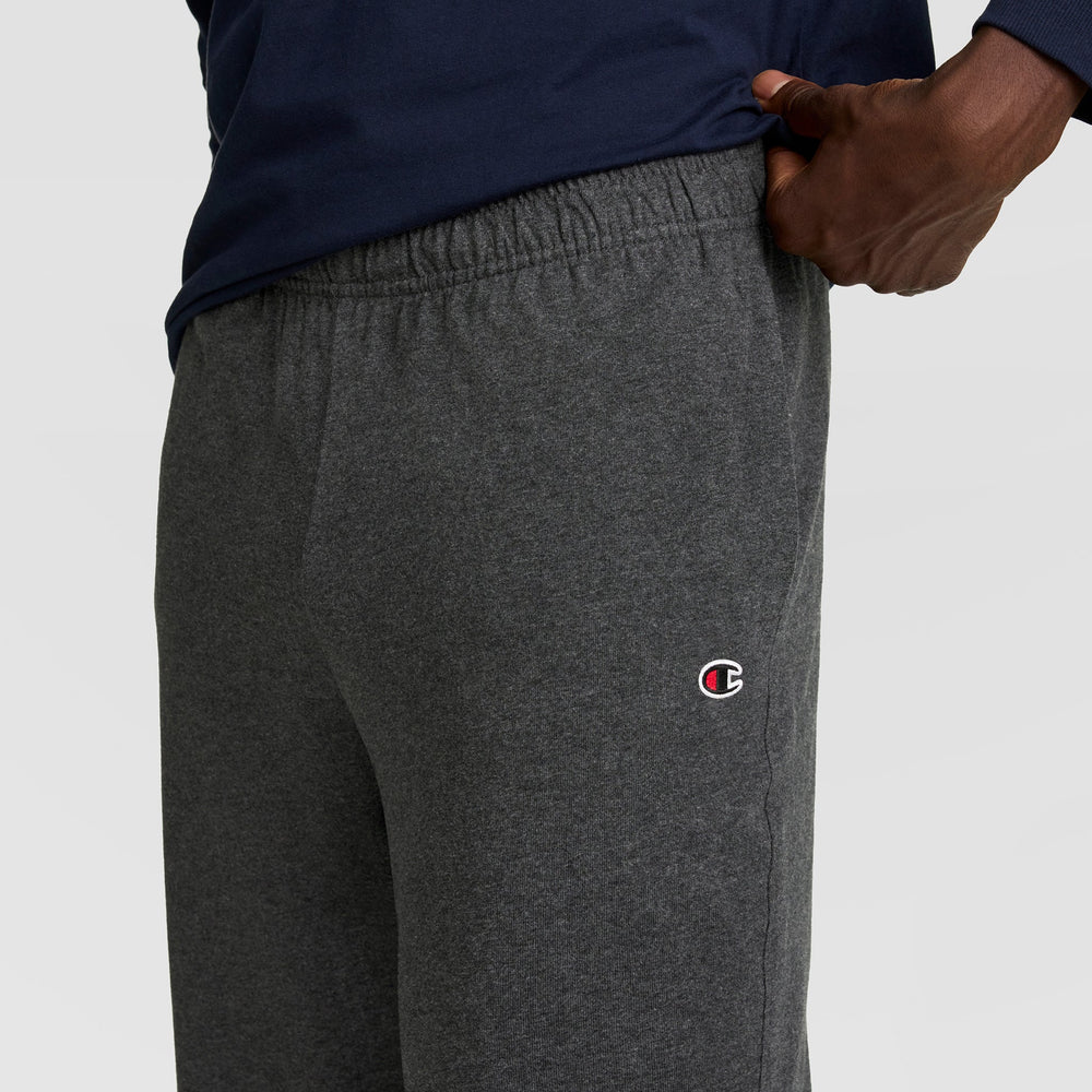 Champion Lightweight Lounge Pants, Open Hem - Granite Heather