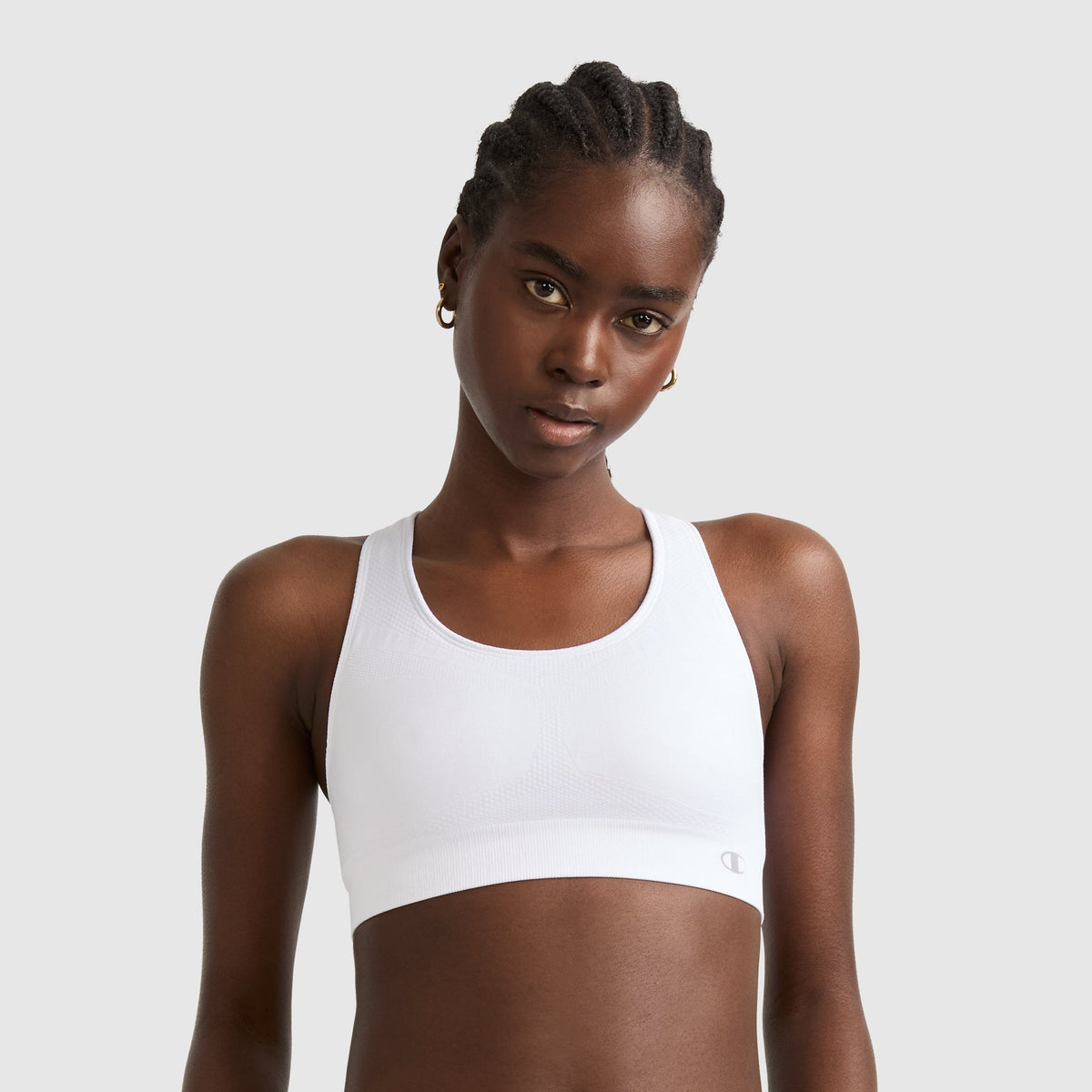 Champion Seamless Racerback Sports Bra - White