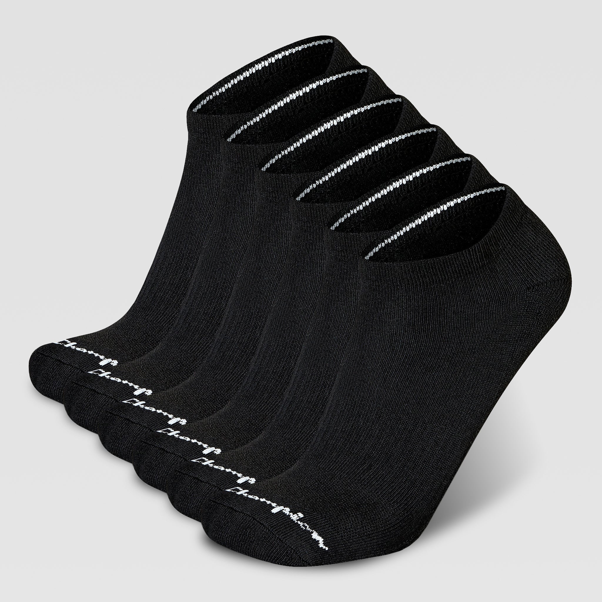 Champion 6Pk Men's Cushion Low Cut - Black