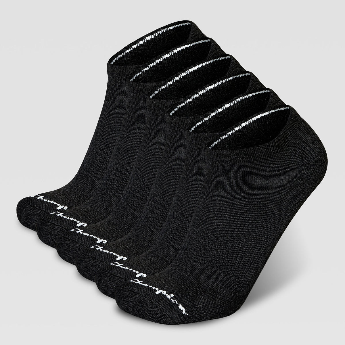 Champion 6Pk Men's Cushion Low Cut - Black