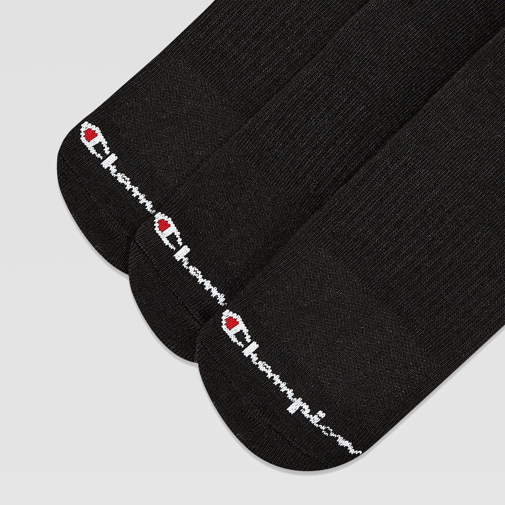 Champion 6Pk Men's Cushion Low Cut - Black