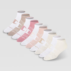 Champion 10Pk Women's Lightweight Low Cut - Neutral Assorted Logo