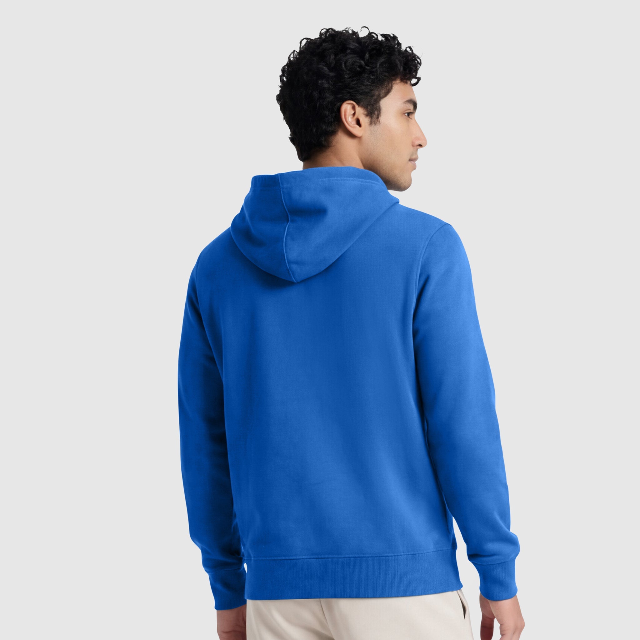Champion Powerblend Hoodie, Full Script Logo - Nebulas Blue