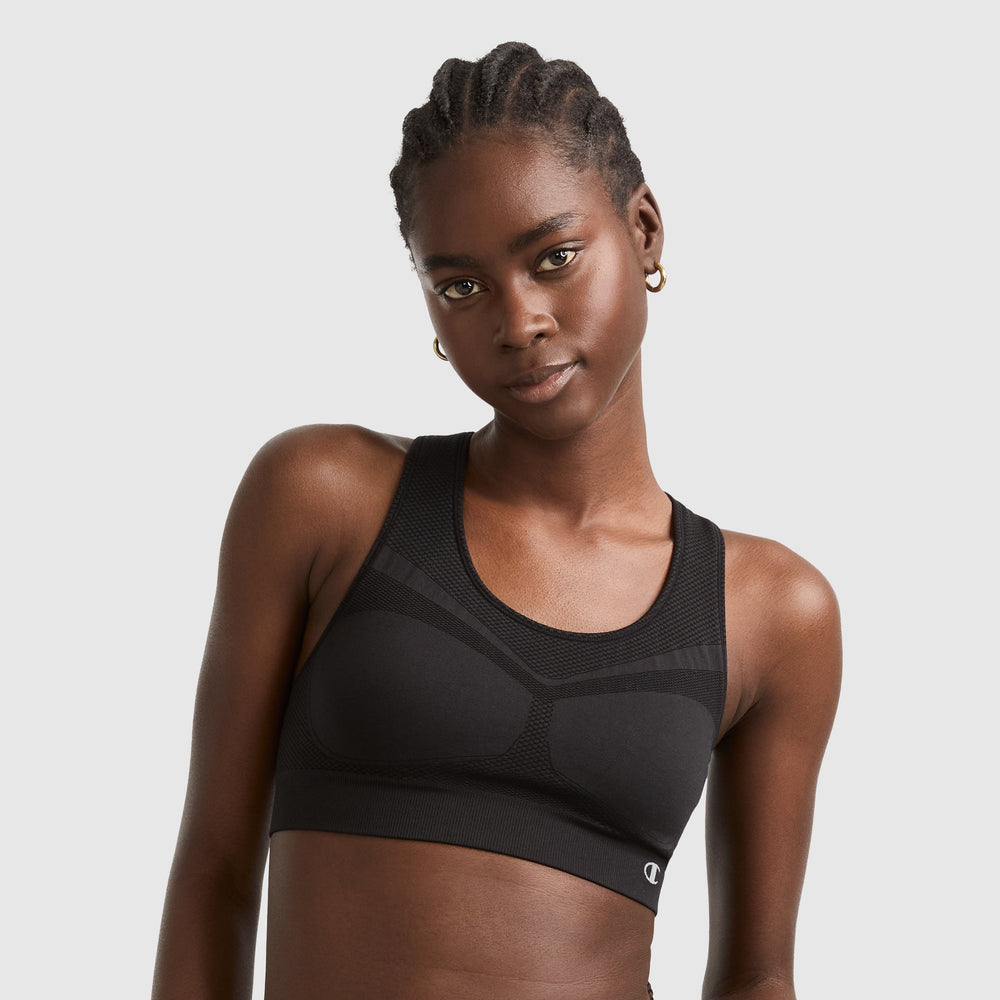 Champion Seamless Racerback Sports Bra - Black