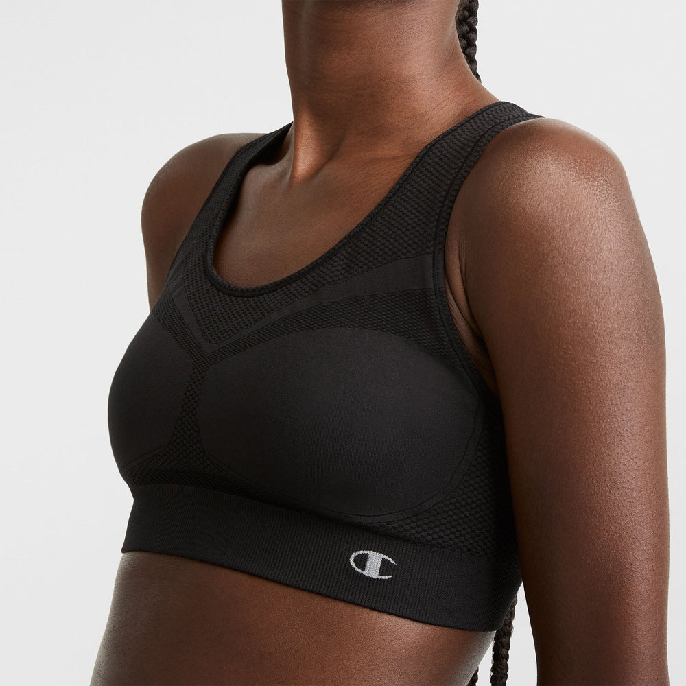 Champion Seamless Racerback Sports Bra - Black