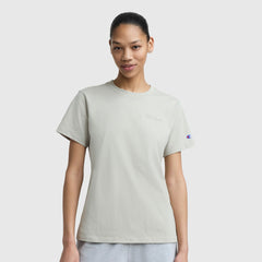 Champion Classic T-Shirt, Tonal Left Chest Script - Abbey Stone