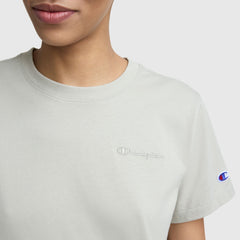 Champion Classic T-Shirt, Tonal Left Chest Script - Abbey Stone