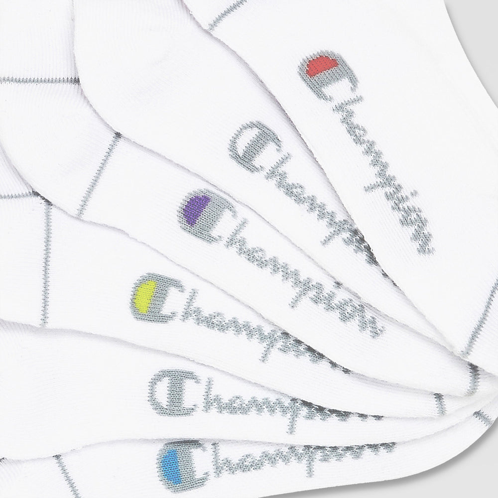 Champion 6Pk Women's Cushion Quarter - Bright White