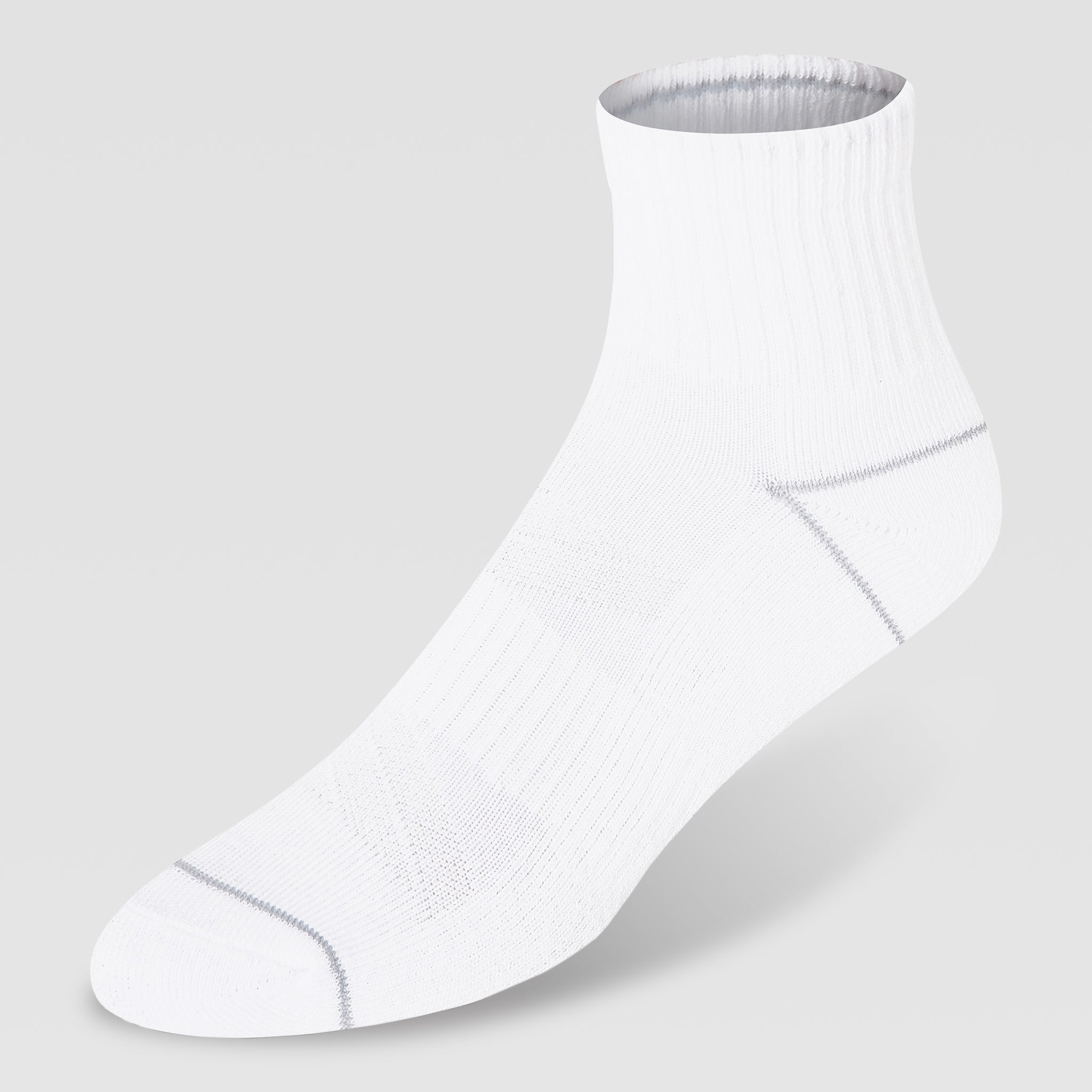 Champion 6Pk Women's Cushion Quarter - Bright White