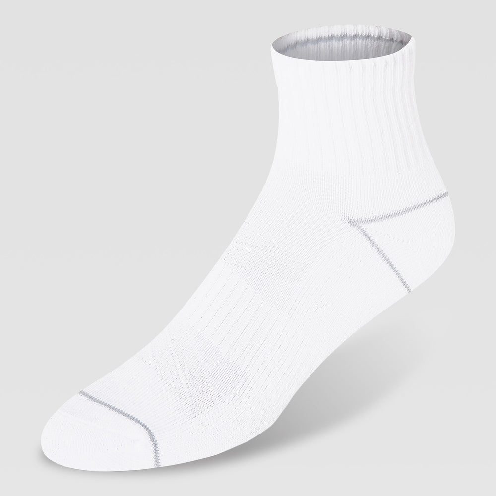 Champion 6Pk Women's Cushion Quarter - Bright White