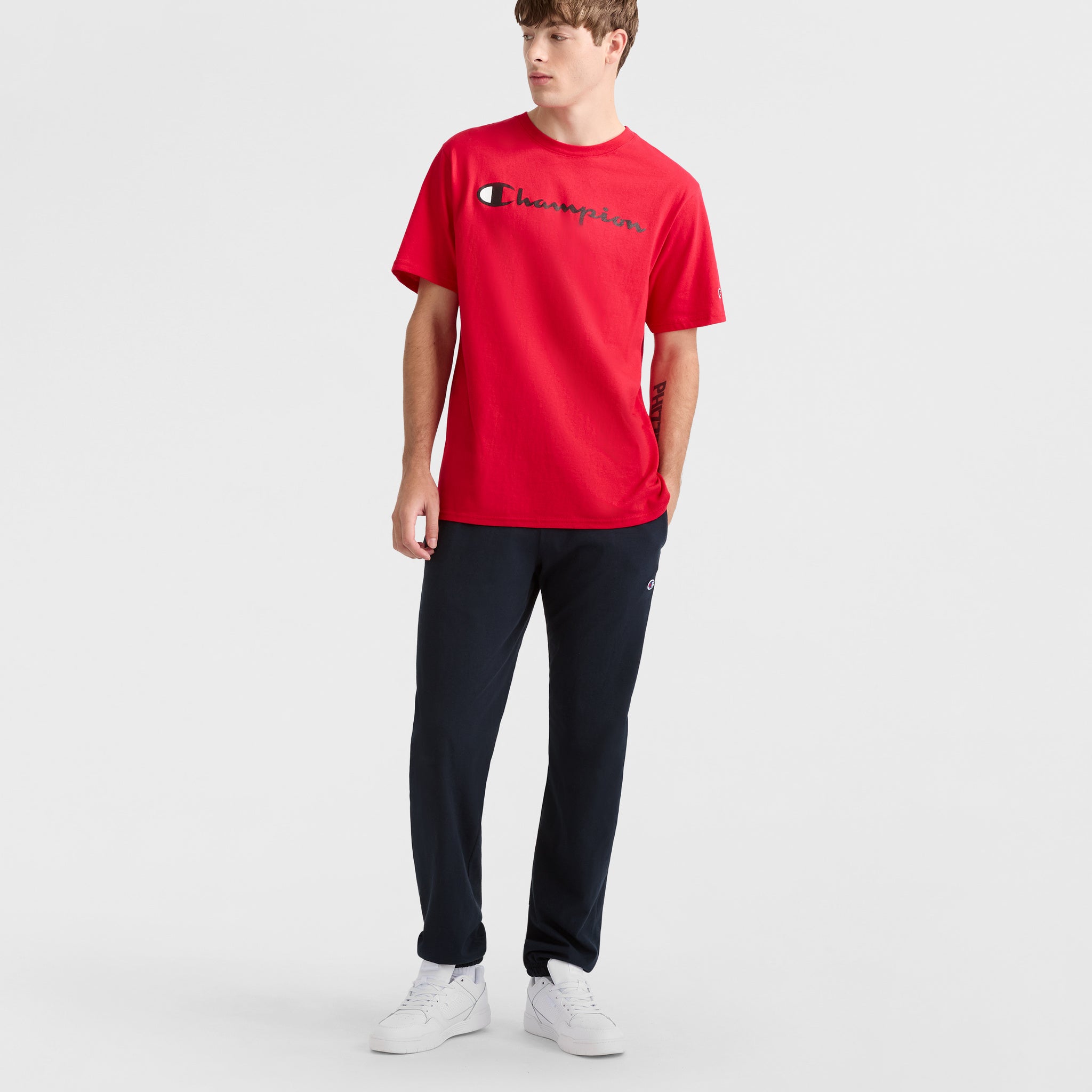 Champion Lightweight Lounge Pants, Cinched Hem - Navy