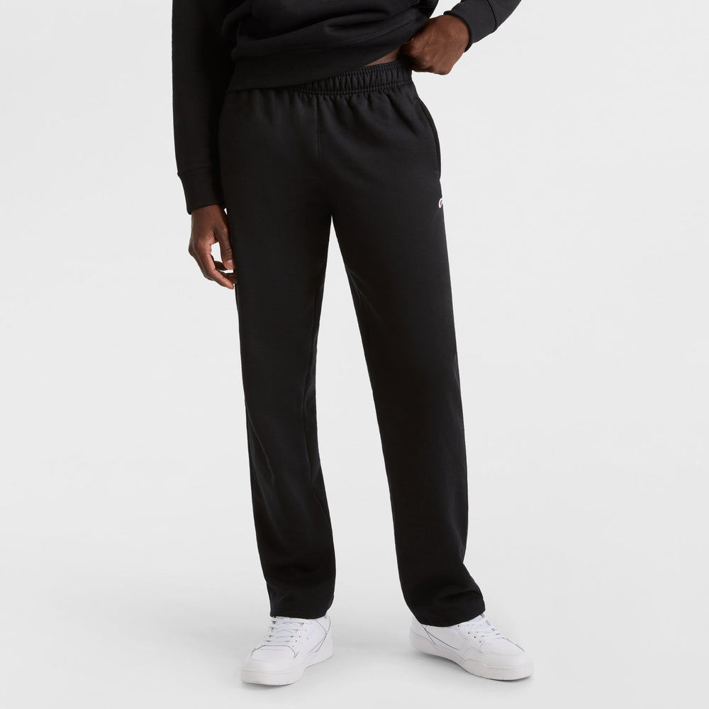 Champion Powerblend Sweatpants, Open Hem - Black