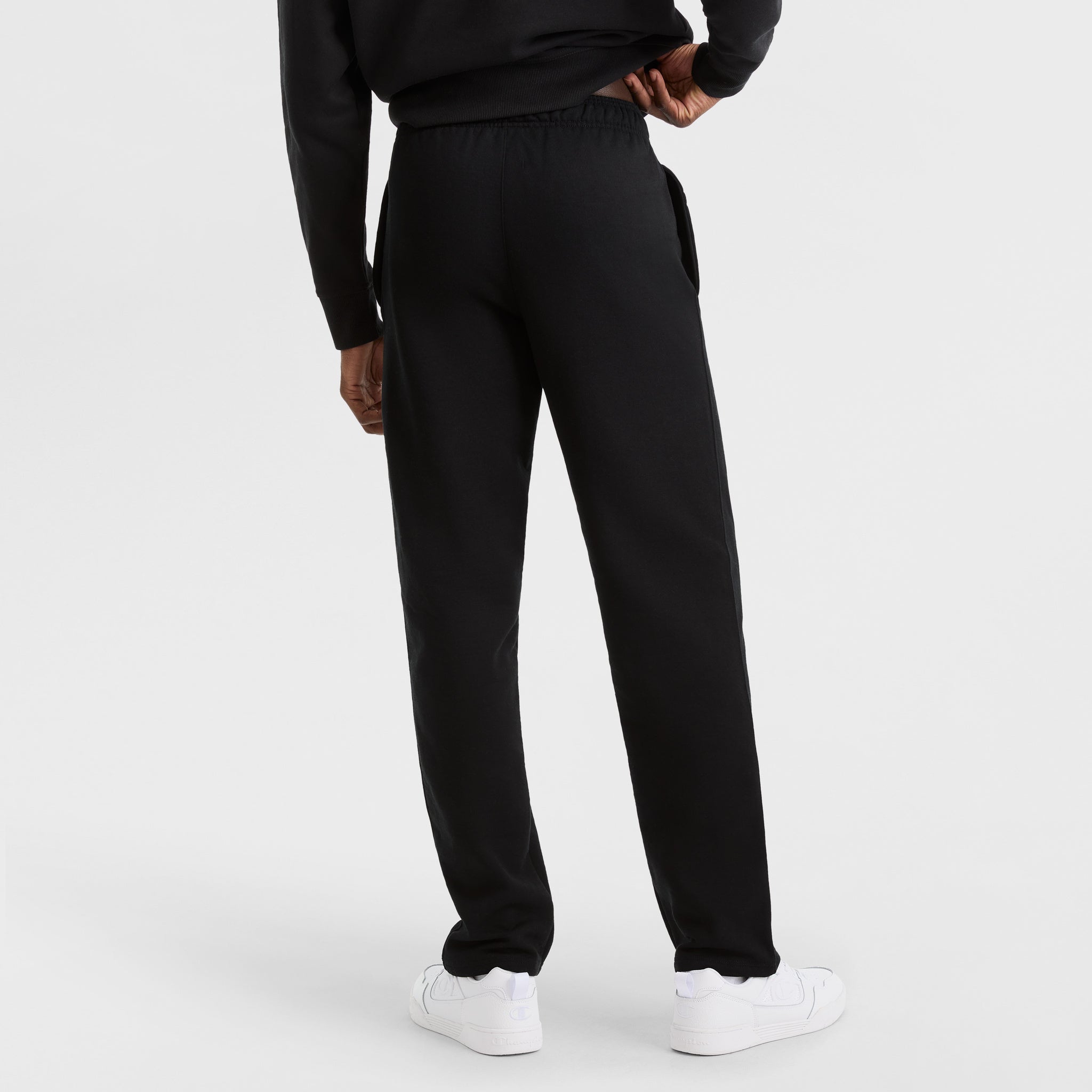 Champion Powerblend Sweatpants, Open Hem - Black
