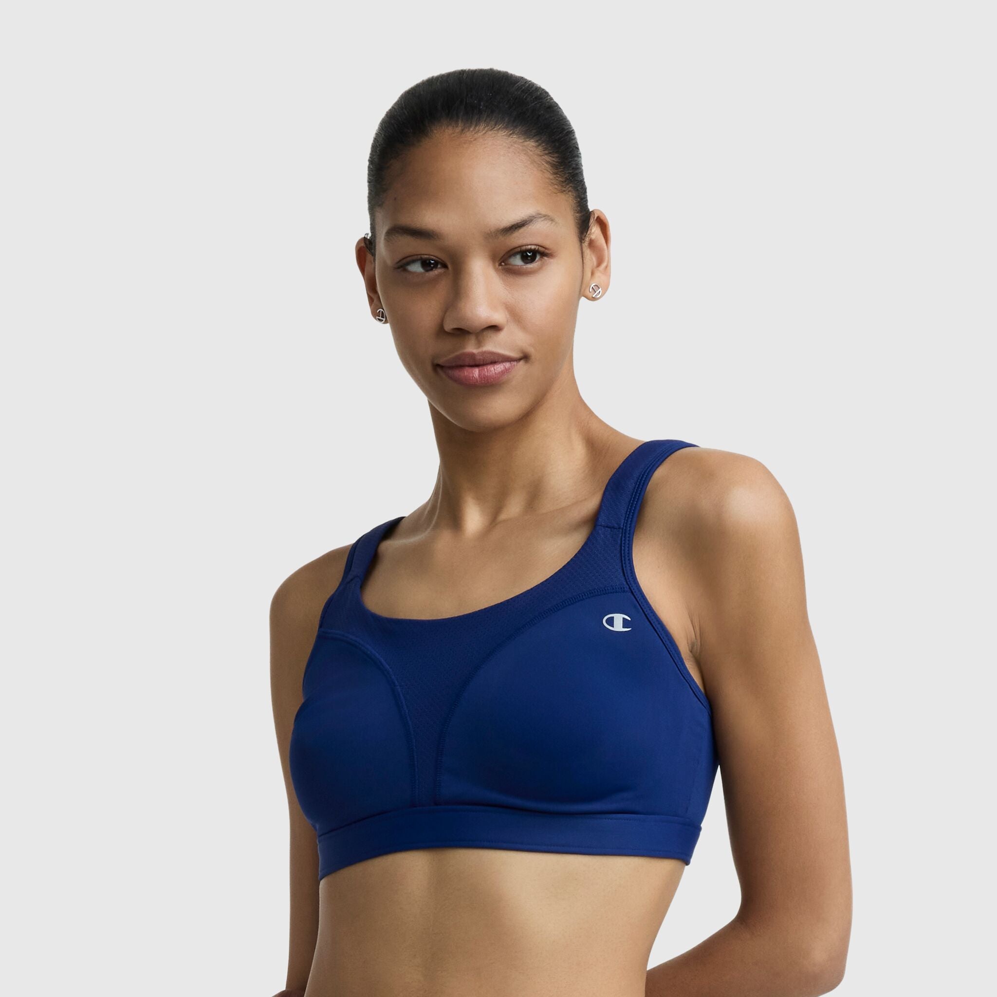 Champion Spot Comfort High-Impact Sports Bra - Blue Depth