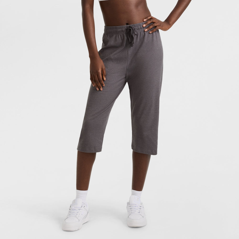 Champion Lightweight Lounge Capri Pants - Granite Heather