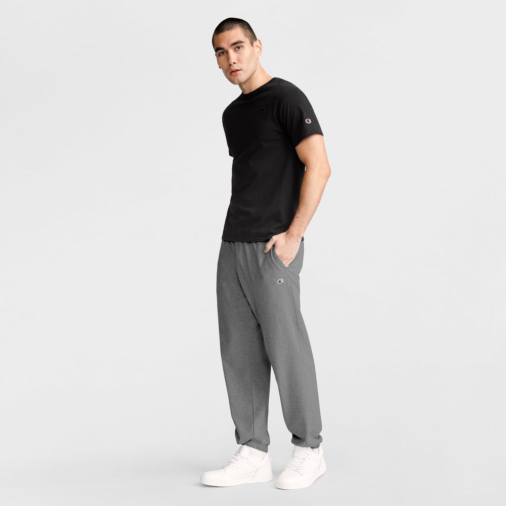 Champion Lightweight Lounge Pants, Cinched Hem - Granite Heather
