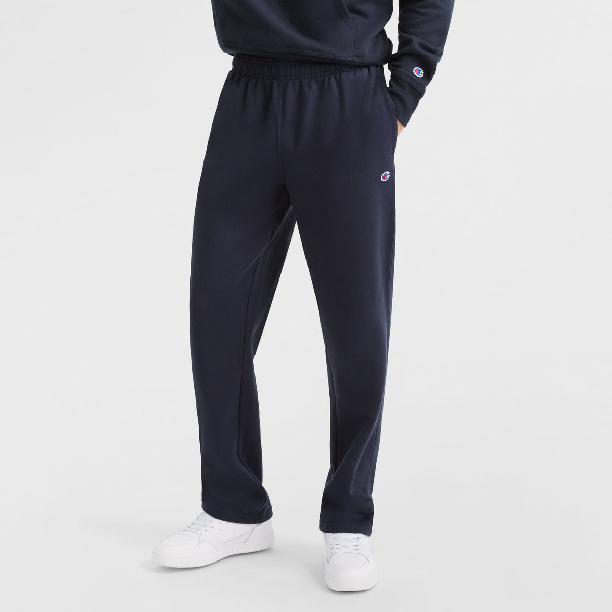 Champion Powerblend Sweatpants, Open Hem - Deep Navy