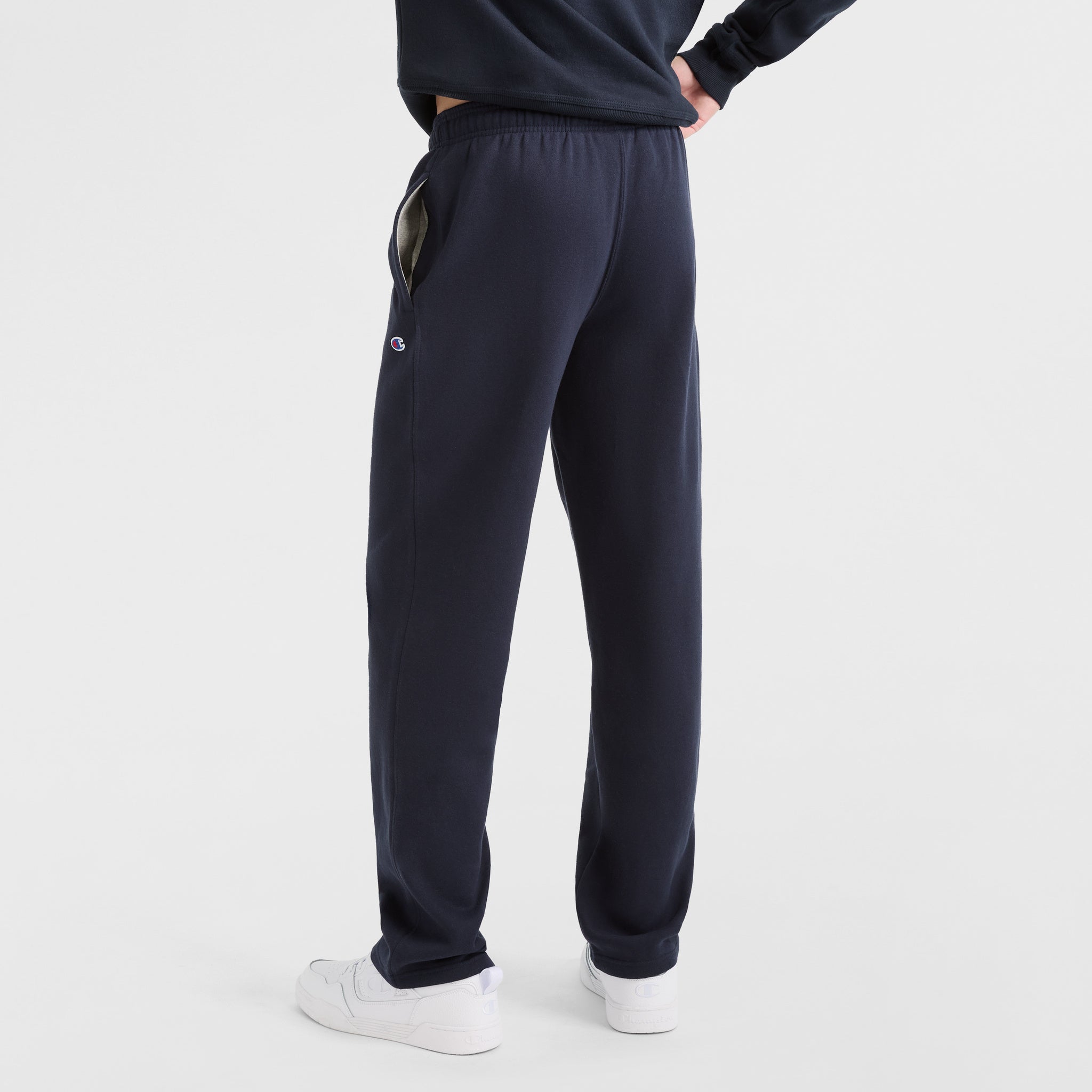 Champion Powerblend Sweatpants, Open Hem - Deep Navy