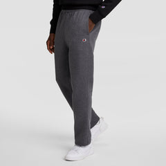 Champion Powerblend Sweatpants, Open Hem - Granite Heather