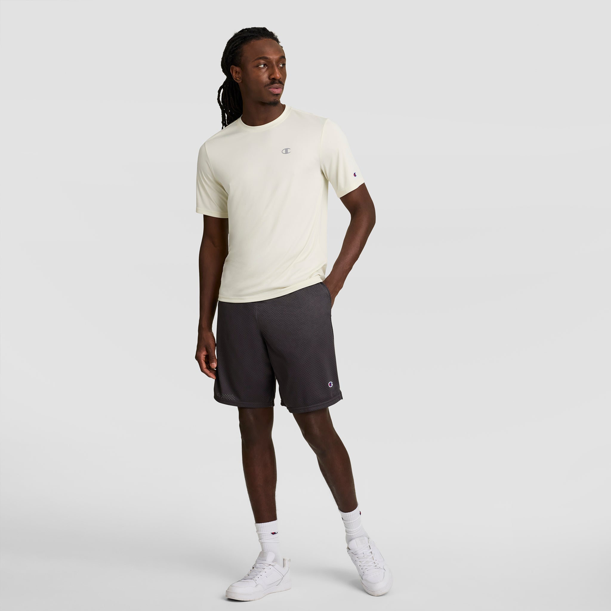Champion 9" Classic Mesh Shorts - Granite