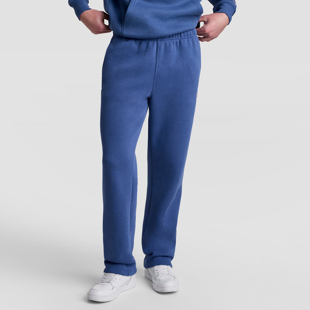 Champion Powerblend Sweatpants, Open Hem - Coastal Fjord