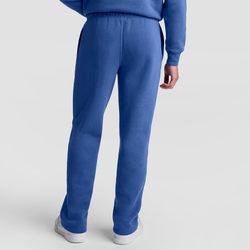 Champion Powerblend Sweatpants, Open Hem - Coastal Fjord