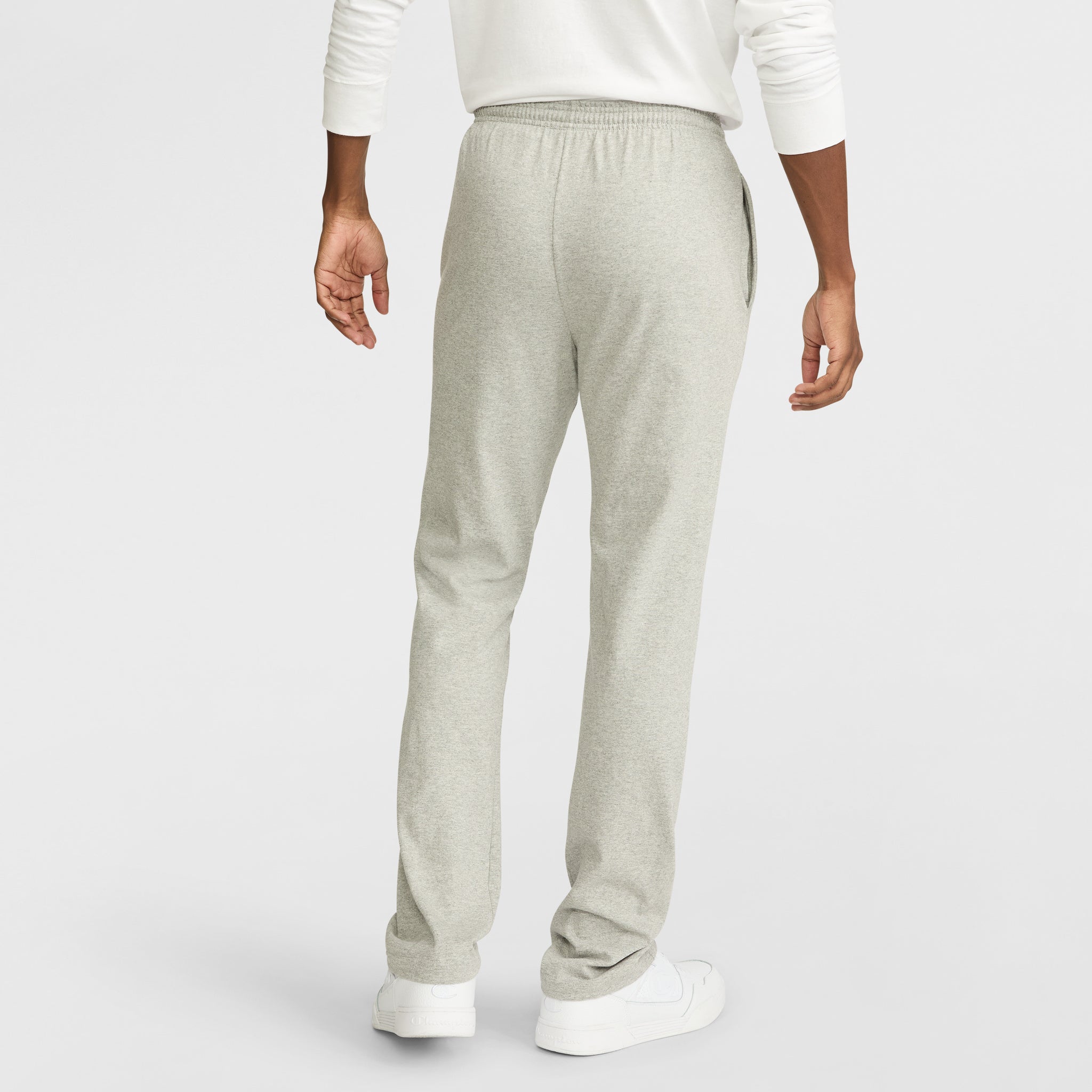 Champion Lightweight Lounge Pants, Open Hem - New Manhattan Mist Heather