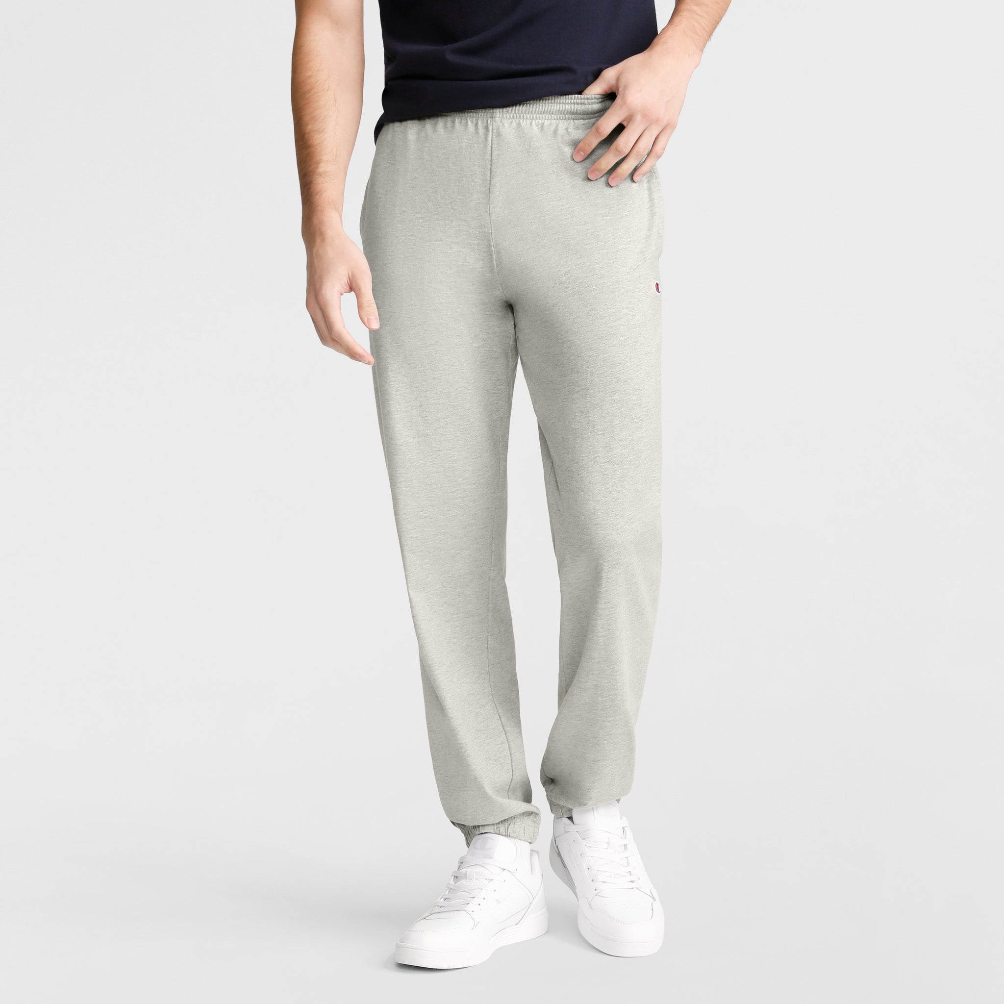 Champion Lightweight Lounge Pants, Cinched Hem - New Manhattan Mist Heather