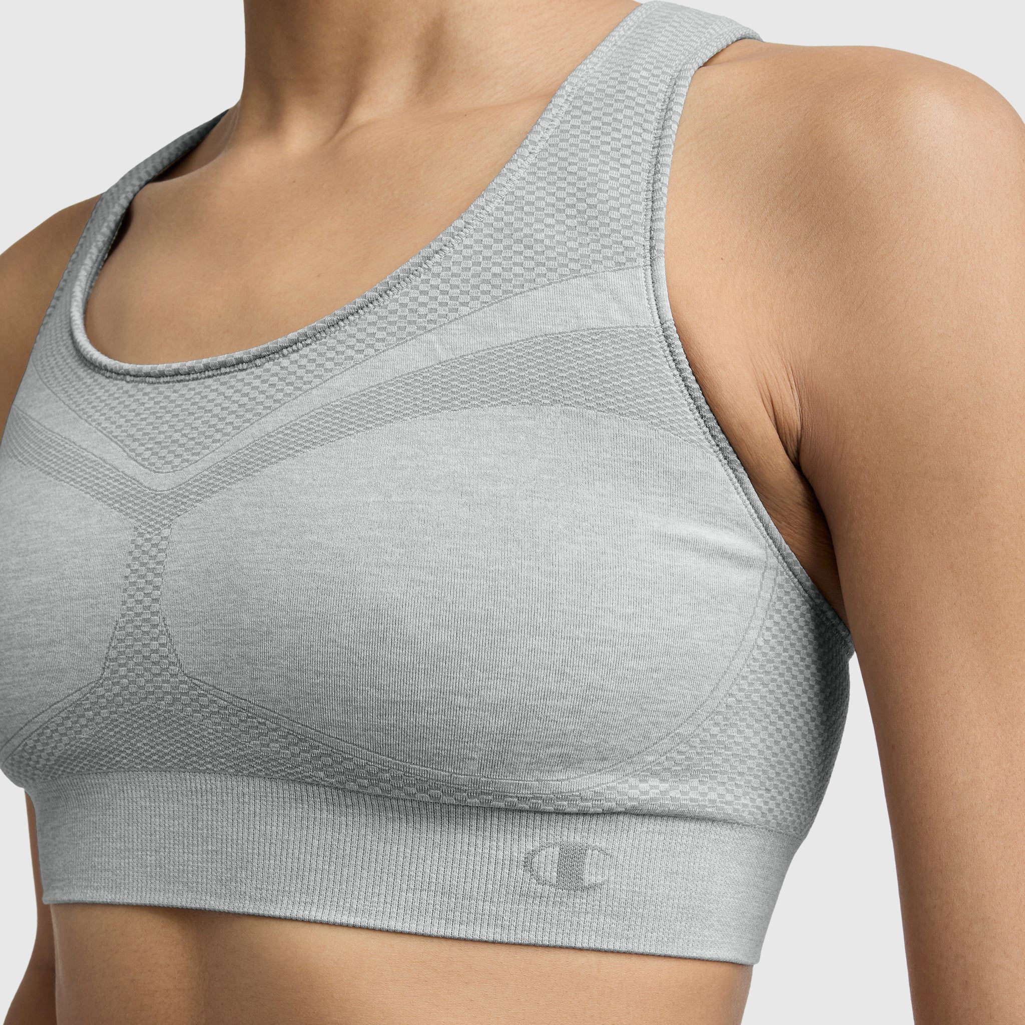 Champion Seamless Racerback Sports Bra - Oxford Grey Heather