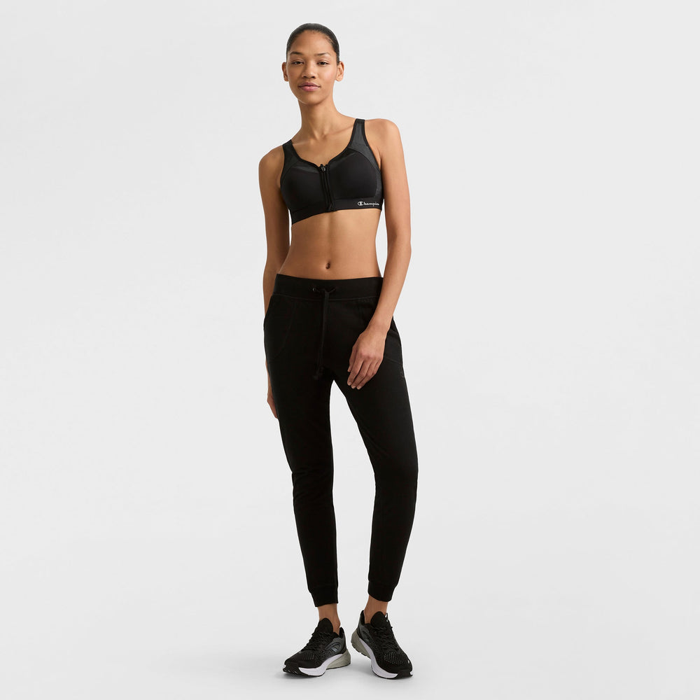 Champion Motion Control Zip Sports Bra - Black