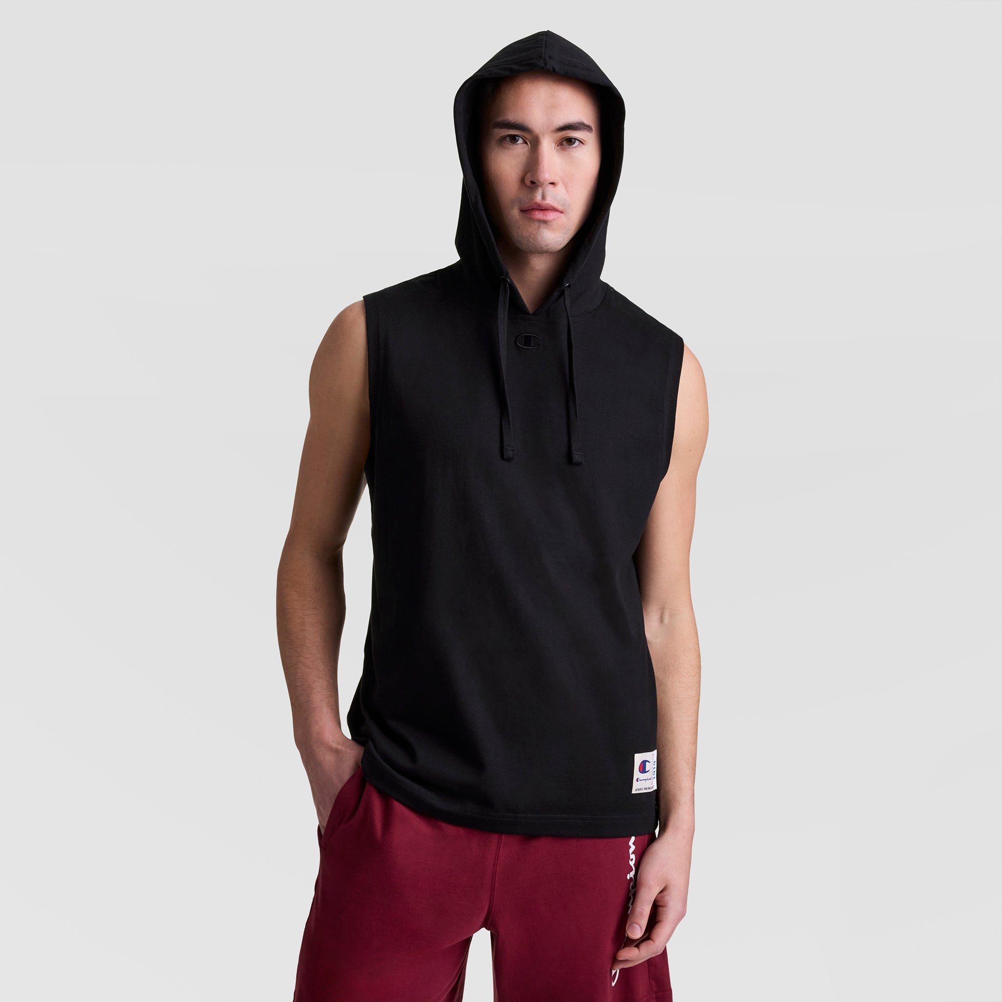 Champion Sleeveless Hoodie - Black