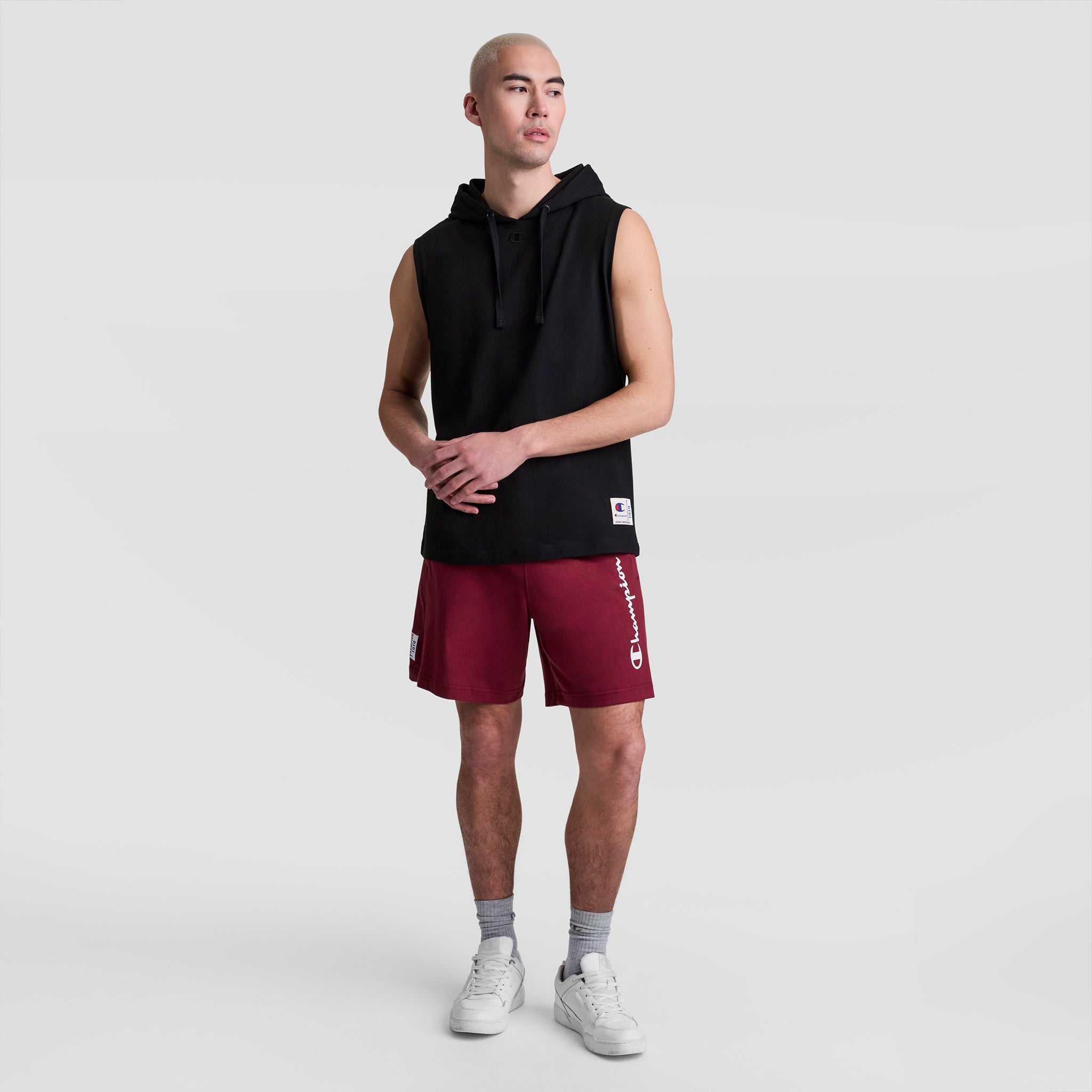 Champion Sleeveless Hoodie - Black