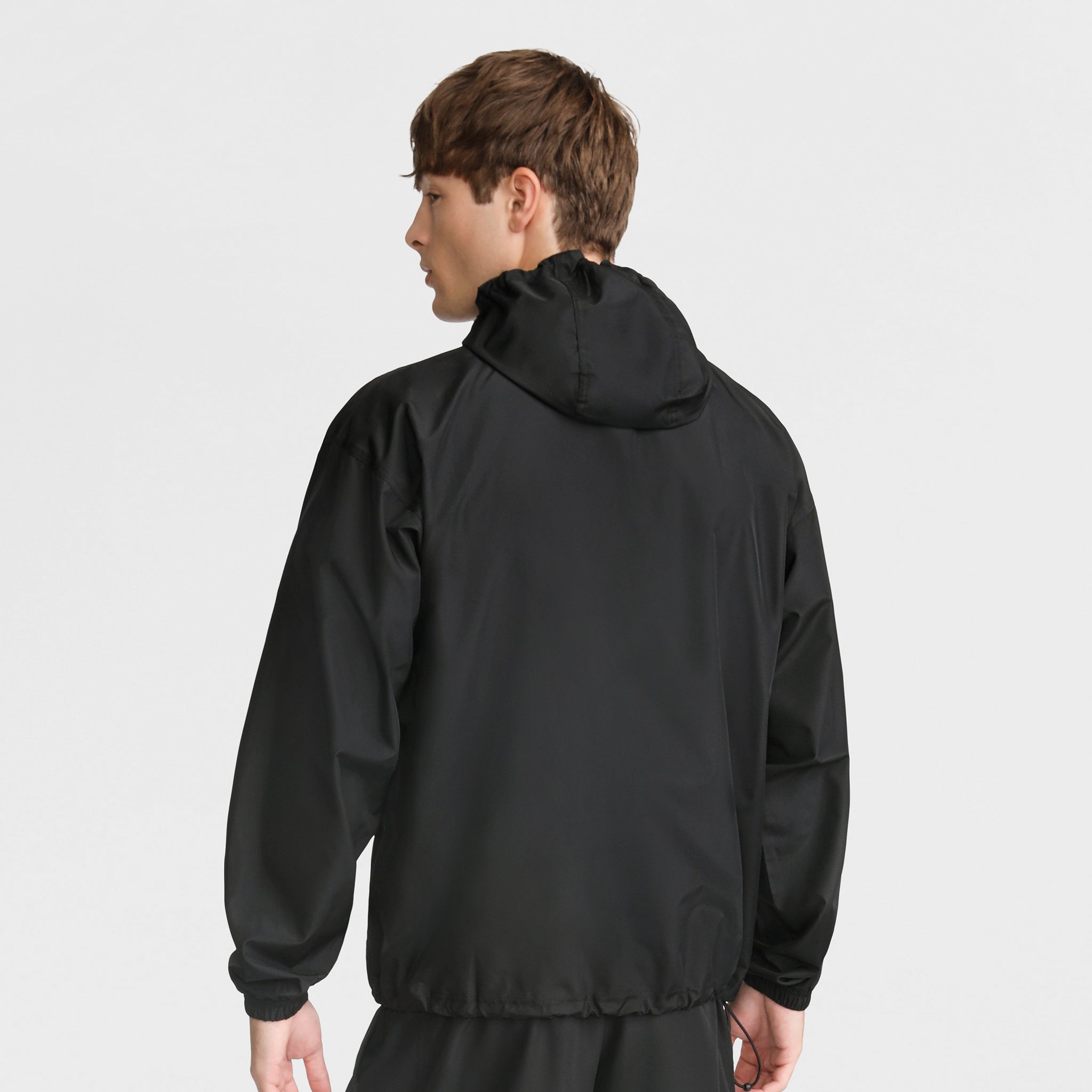 Champion Stadium Packable Jacket, Script Logo - Black