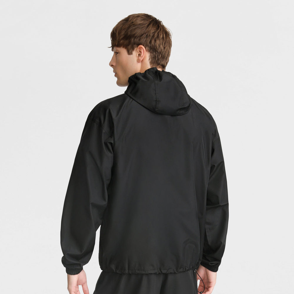 Champion Stadium Packable Jacket, Script Logo - Black