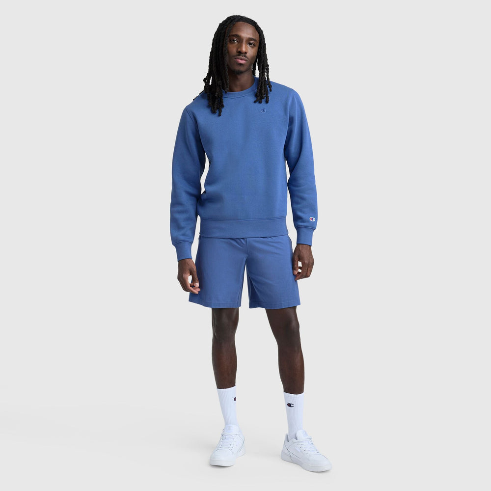 Champion 9" Lightweight Lounge Shorts, C Patch Logo - Coastal Fjord