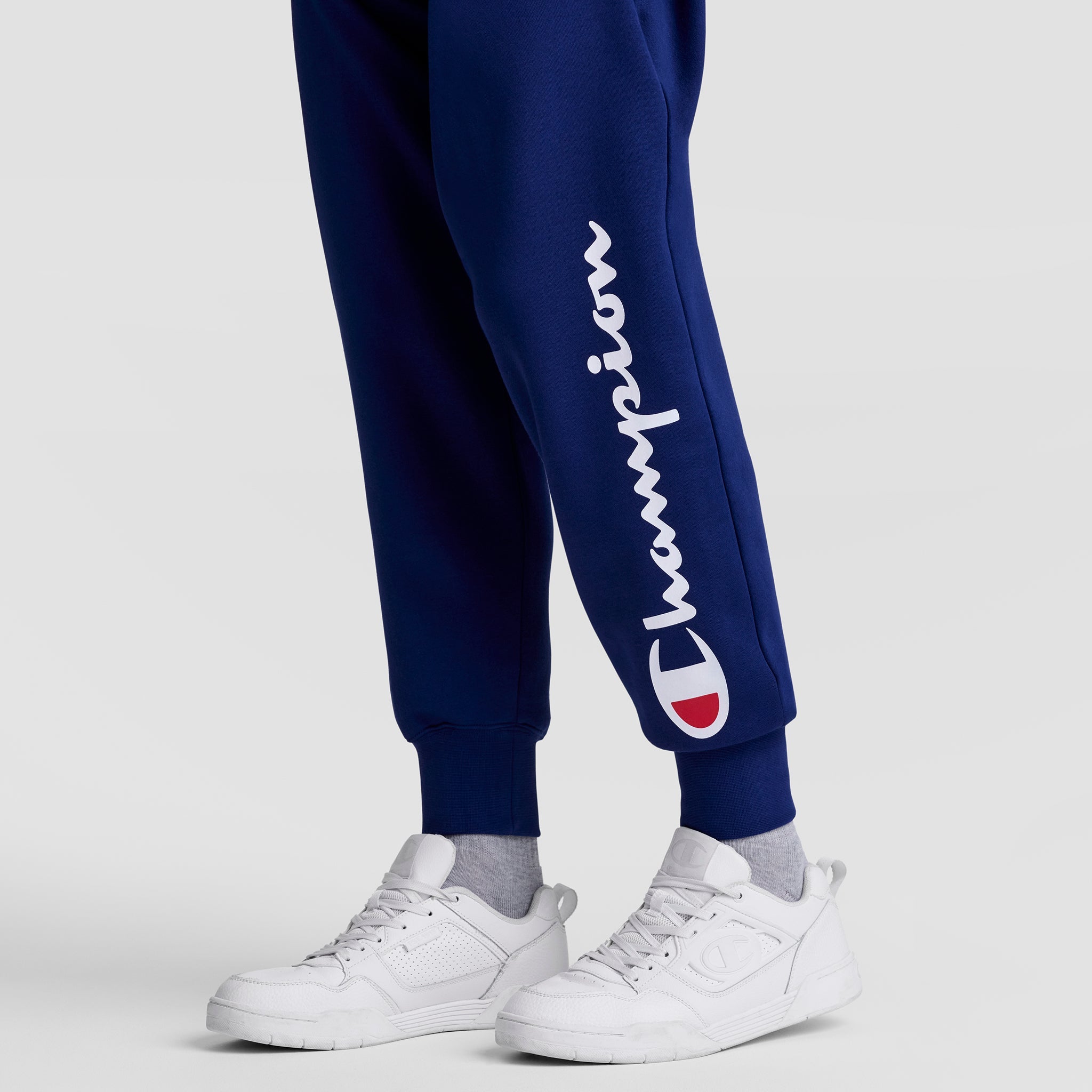 Champion Powerblend Joggers, Script Logo - Blue Depths