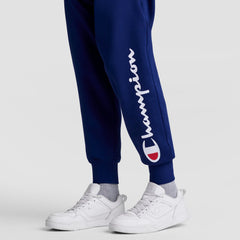 Champion Powerblend Joggers, Script Logo - Blue Depths