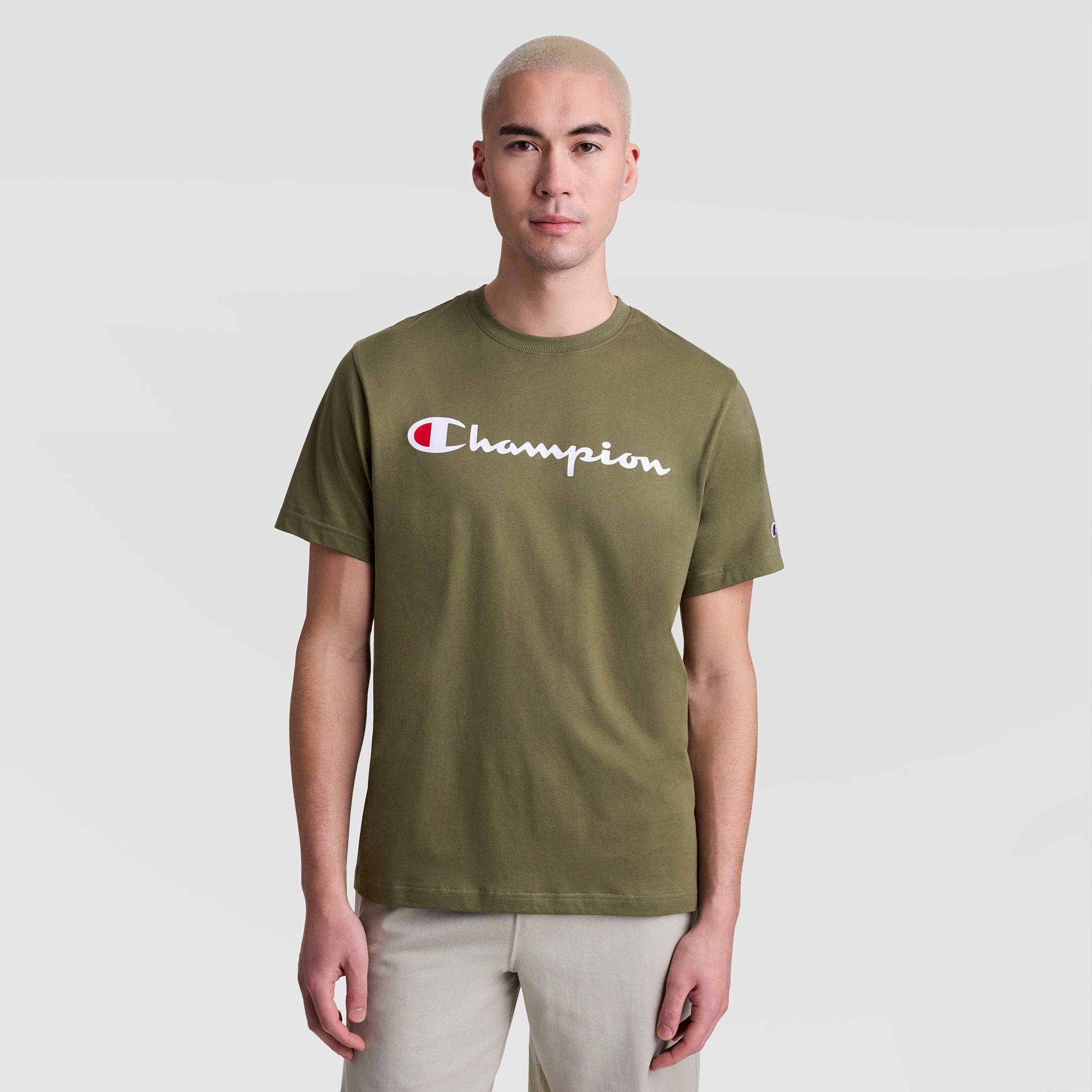 Champion Classic Graphic T-Shirt, Script Logo - Burnt Olive