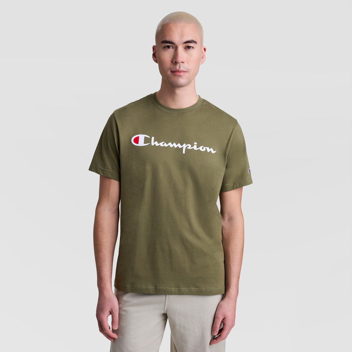 Champion Classic Graphic T-Shirt, Script Logo - Burnt Olive