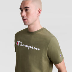 Champion Classic Graphic T-Shirt, Script Logo - Burnt Olive