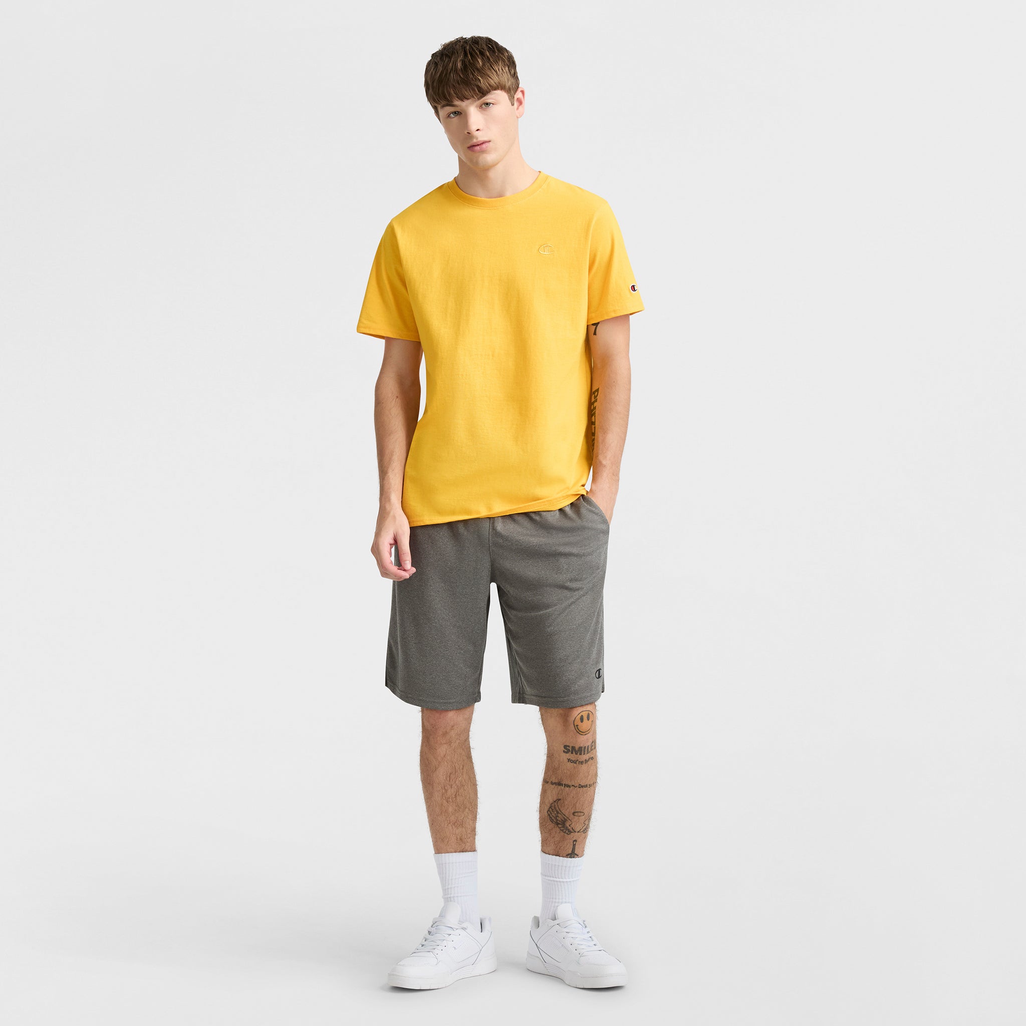 Champion 10" Moisture Wicking, Sport Shorts - Granite Heather