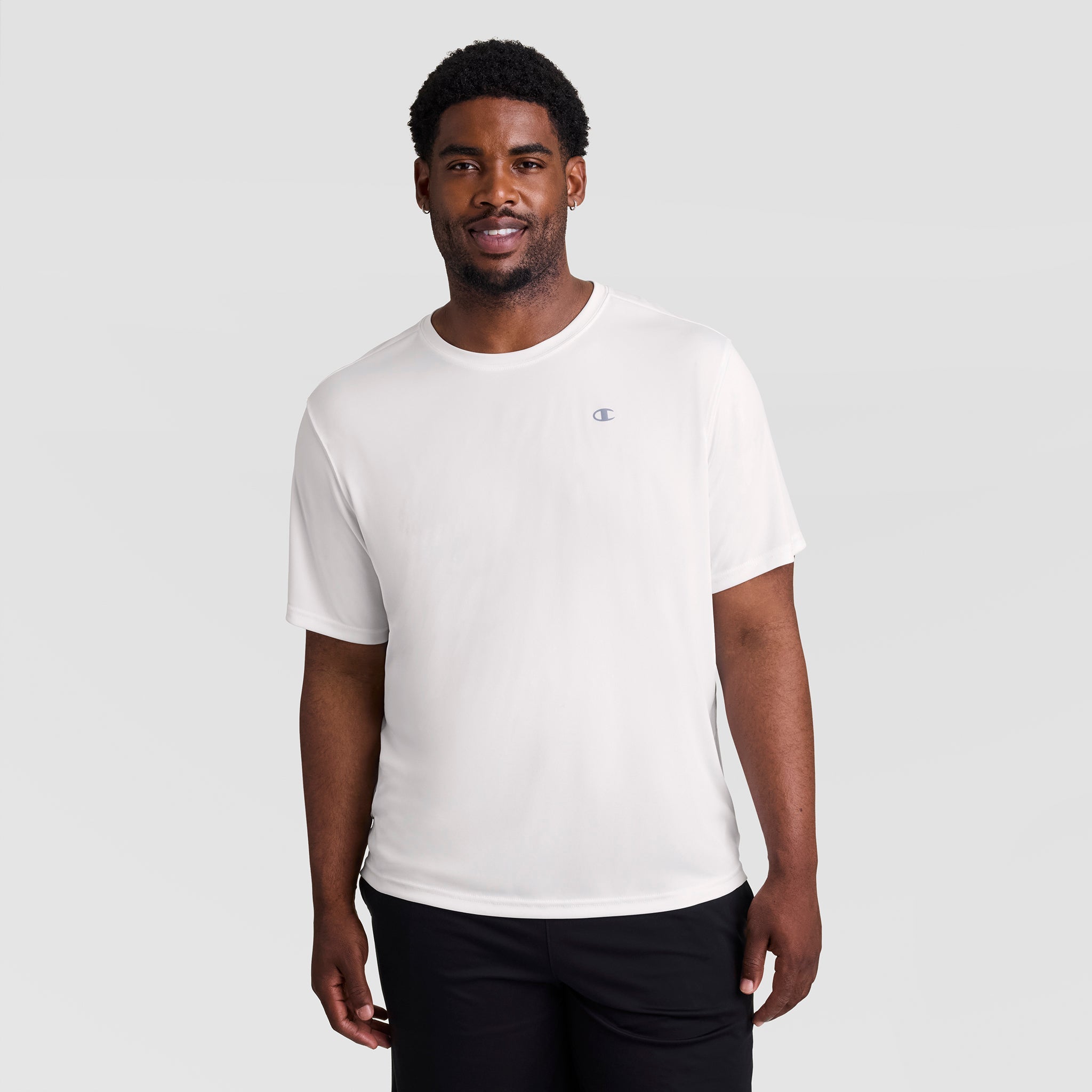 Champion Sport T-Shirt, Reflective C Logo - Big & Tall - Bright White