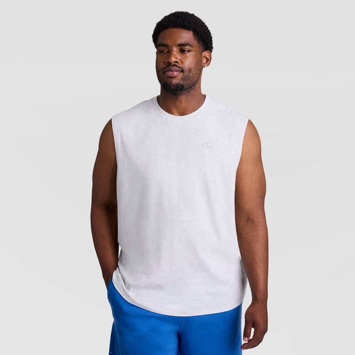 Champion Muscle Tank - Big & Tall - Platinum Silver Heather