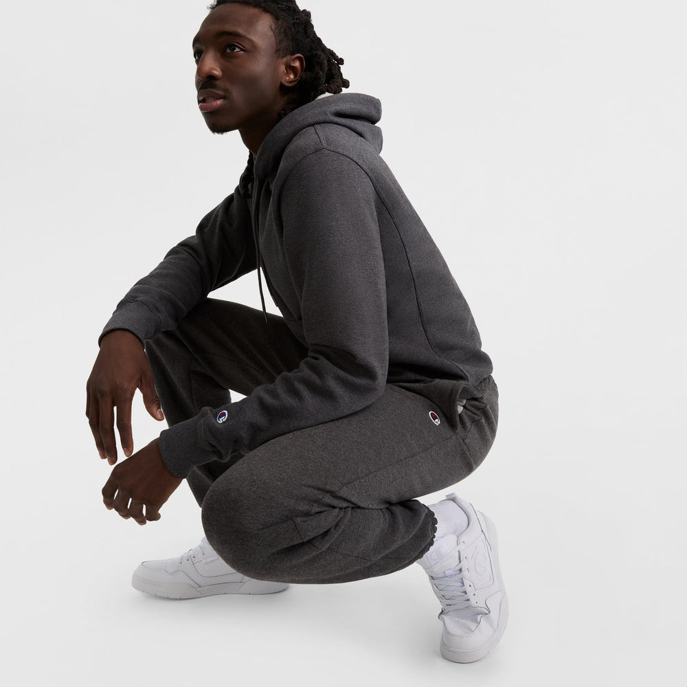 Champion Powerblend Sweatpants, Relaxed Hem - Granite Heather