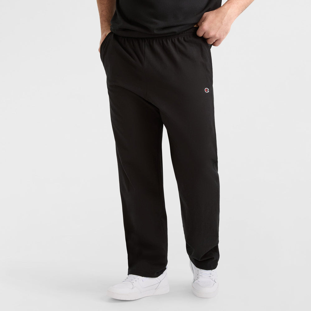 Champion Lightweight Lounge Pants, Open Hem - Big & Tall - Black