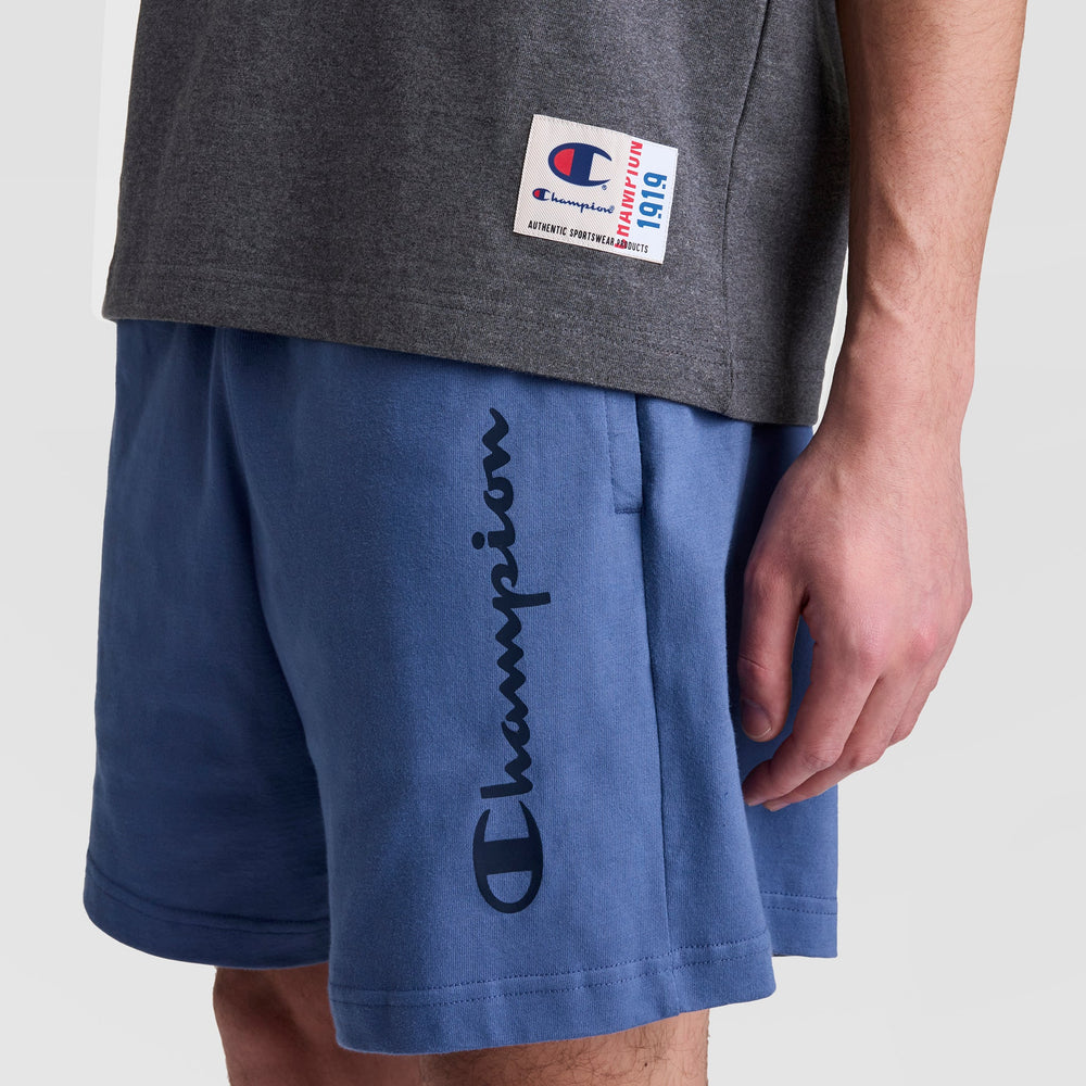 Champion Sleeveless Hoodie, Embroidered C Logo - Granite Heather