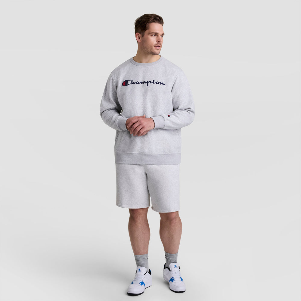 Champion 10" Powerblend Fleece Short - Big & Tall - Platinum Silver Heather